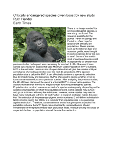 Critically ndangered species given boost by new study Ruth Hendry Earth Times