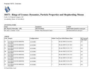10473 - Rings of Uranus: Dynamics, Particle Properties and Shepherding...