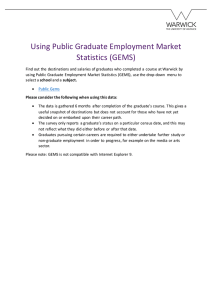 Using Public Graduate Employment Market Statistics (GEMS)