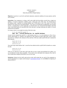 COP4342 - Fall 2013 Assignment 3 Delete Records from a Simple Database