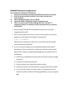 COP4020 Homework Assignment 4