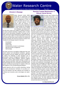 Water Research Centre  Director’s Message
