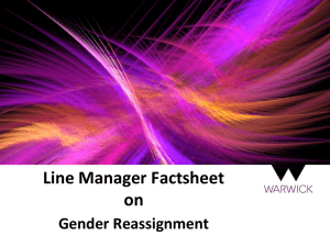 Line Manager Factsheet on Gender Reassignment