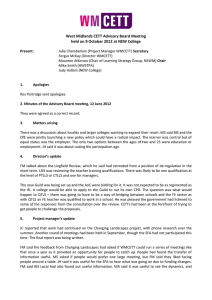 West Midlands CETT Advisory Board Meeting