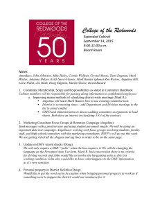 College of the Redwoods Expanded Cabinet September 14, 2015 9:00-11:00 a.m.