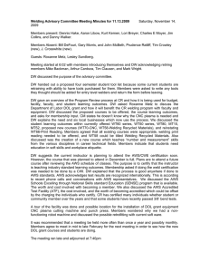 Welding Advisory Committee Meeting Minutes for 11.13.2009 2009