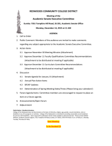 REDWOODS COMMUNITY COLLEGE DISTRICT Academic Senate Executive Committee