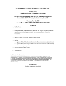REDWOODS COMMUNITY COLLEGE DISTRICT Academic Senate Executive Committee