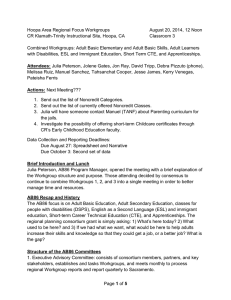 Hoopa Area Regional Focus Workgroups  August 20, 2014, 12 Noon