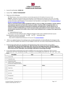CURRICULUM PROPOSAL College of the Redwoods 1.  Course ID and Number: