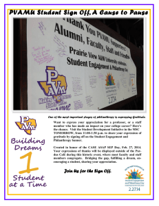 PVAMU Student Sign Off, A Cause to Pause