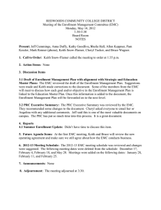 REDWOODS COMMUNITY COLLEGE DISTRICT Meeting of the Enrollment Management Committee (EMC)
