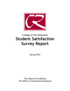 Student Satisfaction Survey Report  Spring 2010