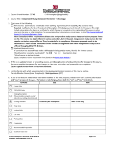 CET 40 (if applicable): Independent Study (Computer Electronics Technology)