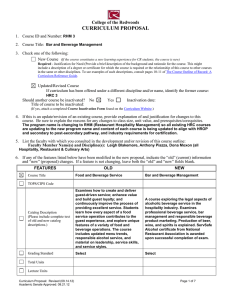 CURRICULUM PROPOSAL College of the Redwoods 1.  Course ID and Number: