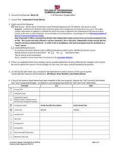 Music 40 (if applicable): Independent Study (Music)