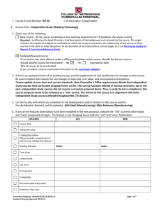 WT 40 (if applicable): Independent Study (Welding Technology)