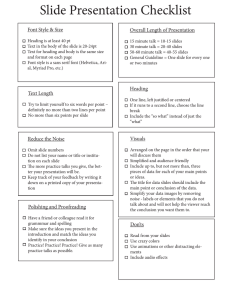 Slide Presentation Checklist: Tips & Guidelines