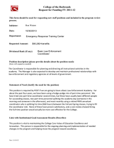 College of the Redwoods Request for Funding FY 2011-12