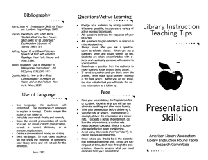Library Instruction Bibliography Questions/Active  Learning
