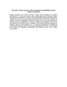 The	study	of	surface	structure	and	Ga	segregation	in	MnSb(0001)	surface using	first	principles