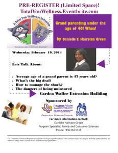 PRE-REGISTER (Limited Space)! TotalYouWellness.Eventbrite.com Grand parenting under the age of 40! Whoa!