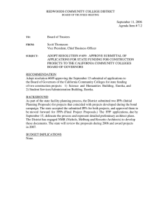 REDWOODS COMMUNITY COLLEGE DISTRICT September 11, 2006 Agenda Item # 7.2