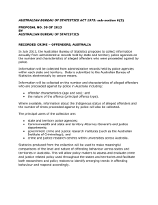 AUSTRALIAN BUREAU OF STATISTICS ACT 1975:  PROPOSAL NO. 30 OF 2013 BY