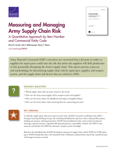 Measuring and Managing Army Supply Chain Risk and Commercial Entity Code