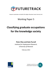 Classifying graduate occupations for the knowledge society Working Paper 5