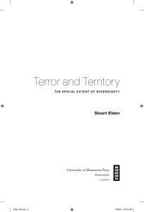Terror and Territory Stuart Elden University of Minnesota Press
