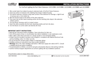 For ConTech Lighting AroTech Stem Extension: LA1012MH, LA1018MH, LA1024MH, LA1036MH...