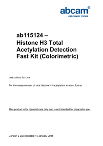 ab115124 – Histone H3 Total Acetylation Detection Fast Kit (Colorimetric)