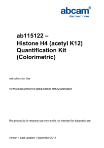 ab115122 – Histone H4 (acetyl K12) Quantification Kit (Colorimetric)