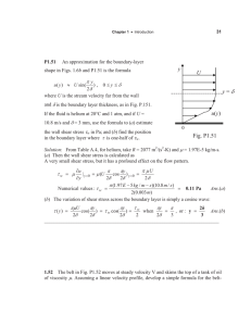 Fluid Mechanics: Boundary Layer & Shear Stress Examples