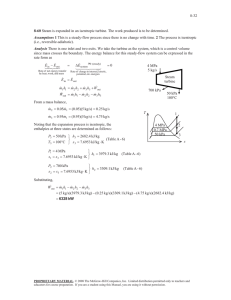 Steam Turbine Isentropic Expansion Problem Solution