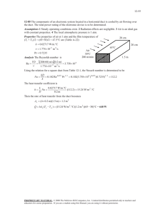 12-55 the duct. The total power rating of the electronic device... with constant properties. 12-85