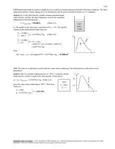 3-28 T- vapor mixture, and thus the final temperature must be the...