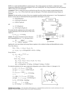 Air Cooling & Dehumidification: Exergy Analysis