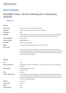 Anti-MHC Class 1 H2 Db antibody [28-14-8] (Biotin) ab25237
