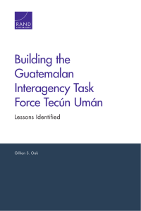 Building the Guatemalan Interagency Task Force Tecún Umán