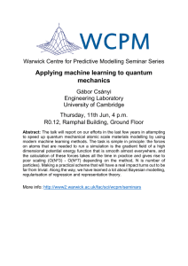 Applying machine learning to quantum mechanics