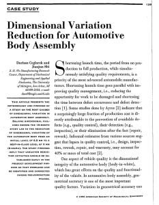 S Dimensional Variation Reduction for Automotive Bodv Assemblv