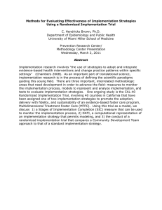Methods for Evaluating Effectiveness of Implementation Strategies