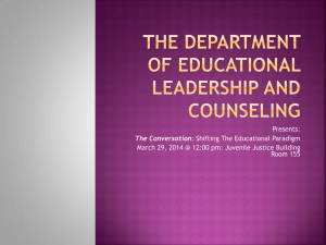 Presents: March 29, 2014 @ 12:00 pm: Juvenile Justice Building Room 155