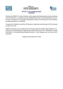 WEG S.A. A Public Listed Company CNPJ 84.429.695/0001-11