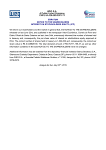 ERRATUM NOTICE TO THE SHAREHOLDERS INTEREST ON STOCKHOLDERS EQUITY (JCP)