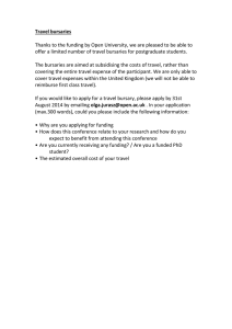 Travel bursaries