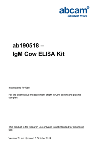 ab190518 – IgM Cow ELISA Kit