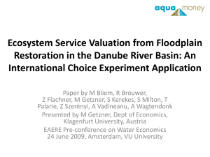 Ecosystem Service Valuation from Floodplain International Choice Experiment Application